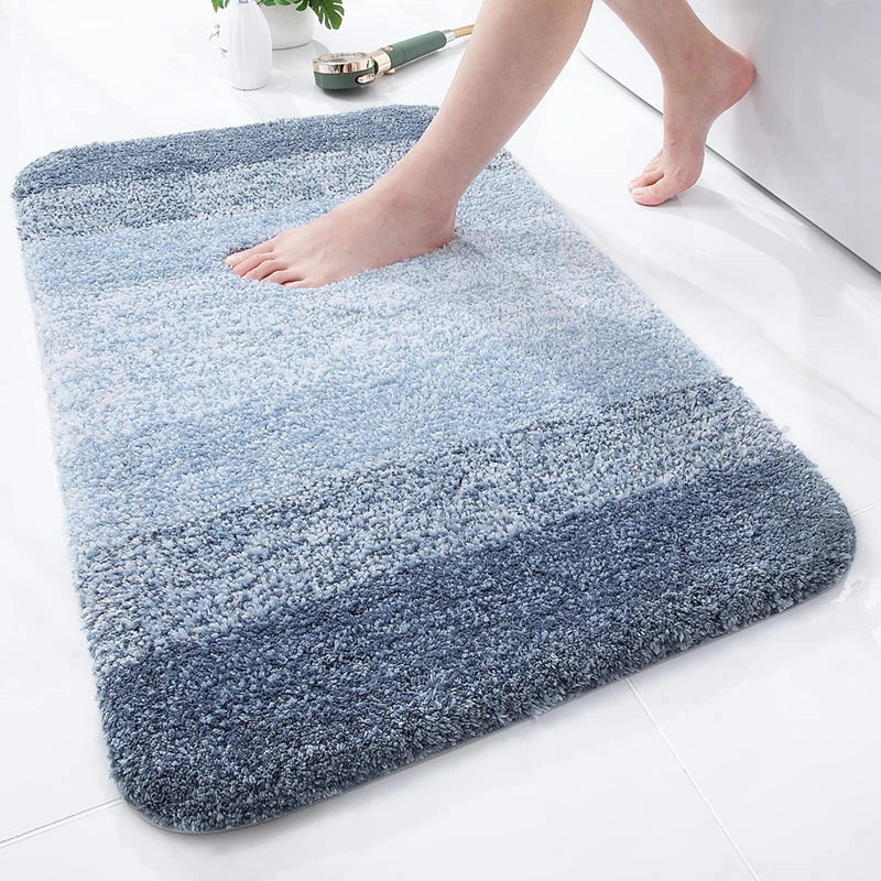 Homaxy Luxury Bathroom Foot Mat Absorbent Microfiber Bath Rug