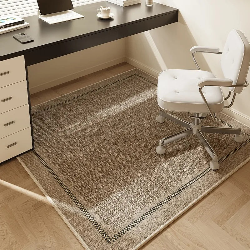 Study Carpet Square Desk Office Chair Minimalist Style Decoration Rug