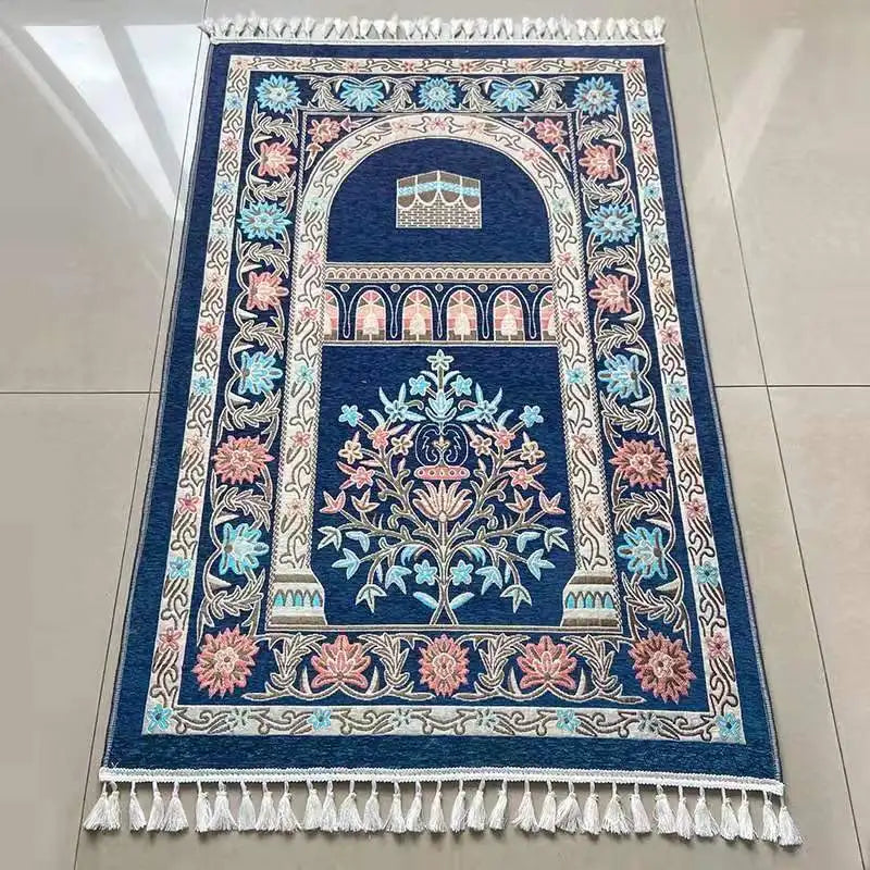 Muslim Carpet Worship Blanket Chenille Middle East Islam Eid Mat