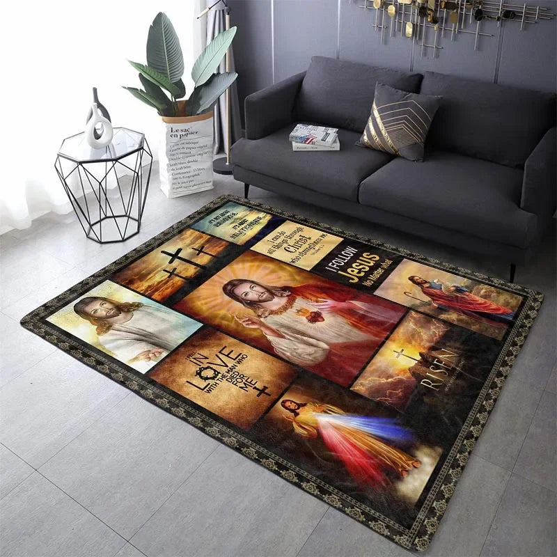 Jesus Christ Carpet Rug Church Mary Christian Religious Faith Carpet