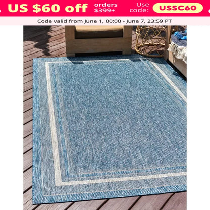 Outdoor Rectangle Rug Border Collection Patio Rug