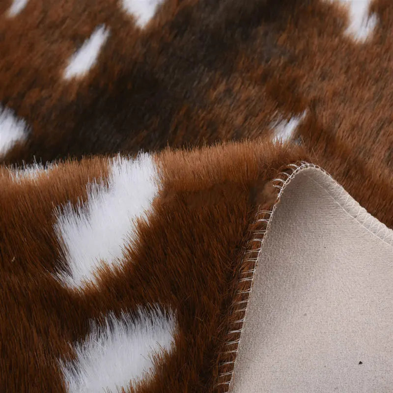 LISM Sika Deer Skin Imitation Animal Skin Pelt Rug