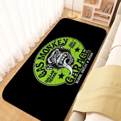 Gas Monkey Kitchen Rugs Doormat Outdoor Mat for Hallway on the Floor