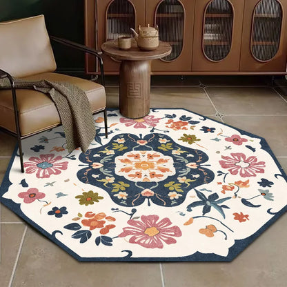 Creative Octagon Retro Elegant Rug European Pastoral Style Rug