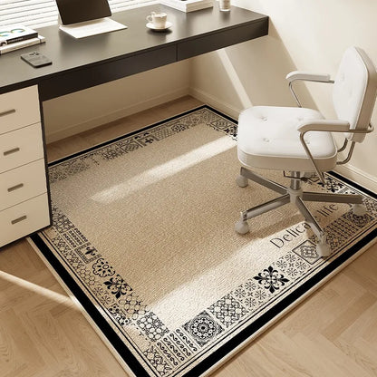 Study Carpet Square Desk Office Chair Minimalist Style Decoration Rug