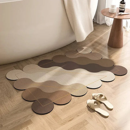 Summer Non-slip Mat for Toilet/Doorway Quick-dry Soft Waterproof Rug