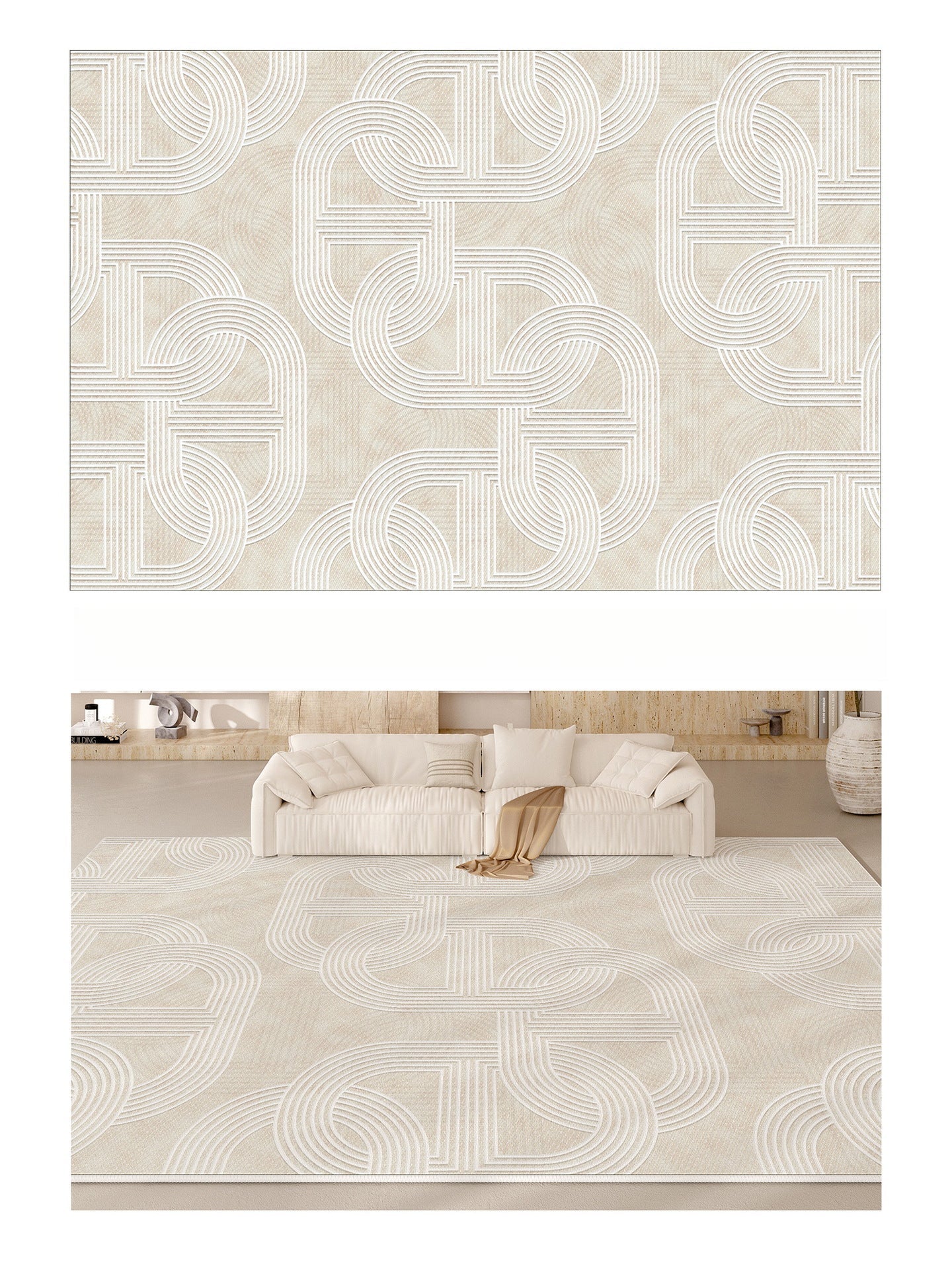 Modern Full-Coverage Plush Carpet – Luxury Bedroom & Living Room Rug