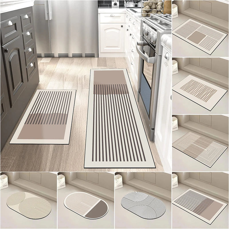 Super Absorbent Kitchen Floor Mat Long Diatomite Kitchen Rug