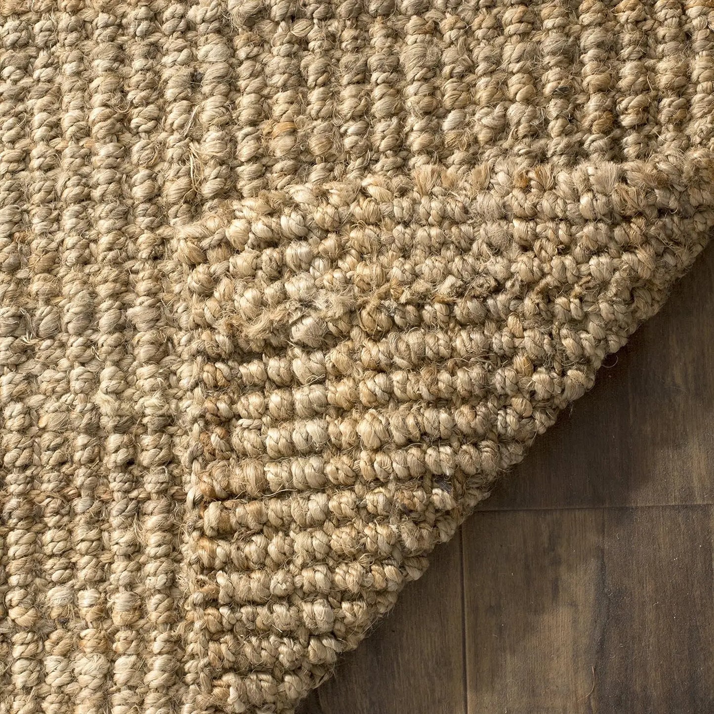 Fiber Collection Area Rug Natural Handmade Farmhouse Jute Rug