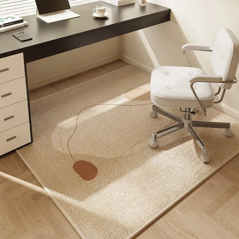 Study Carpet Square Desk Office Chair Minimalist Style Decoration Rug