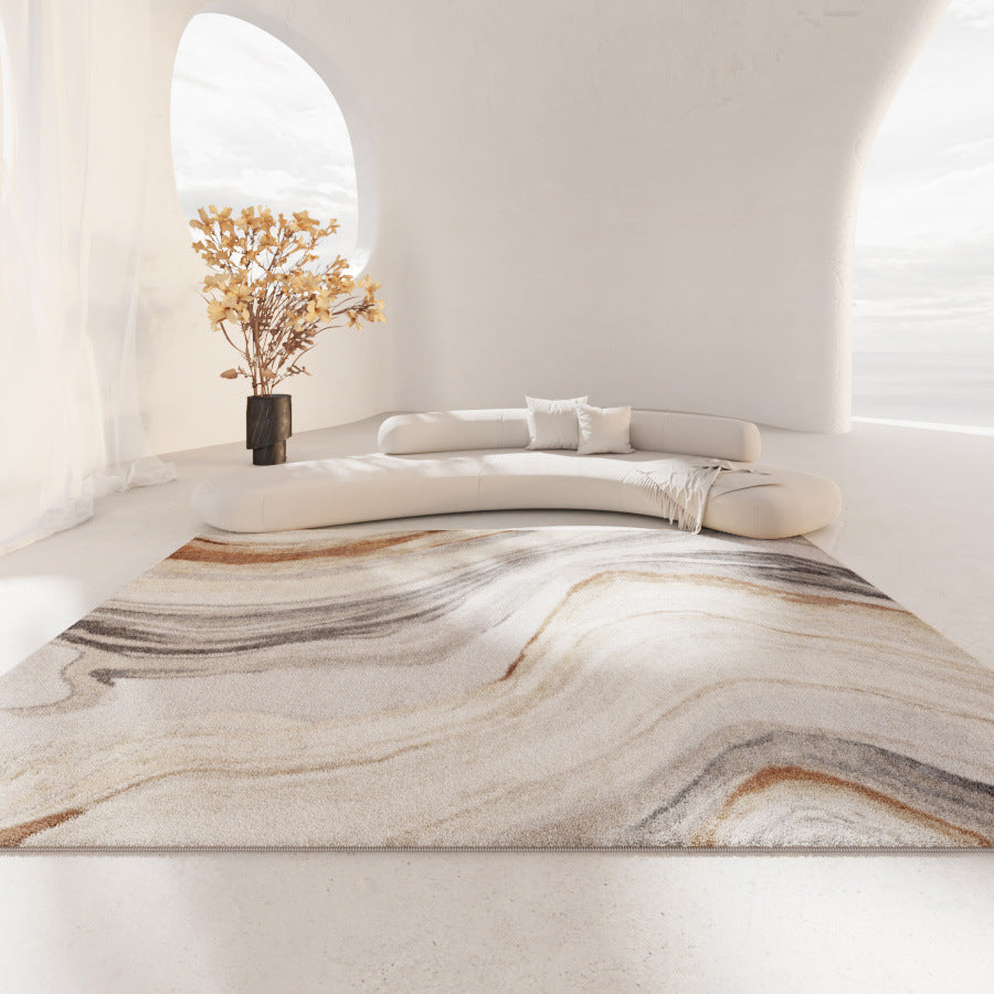 Plush Faux Cashmere Rug – Long-Pile Cream Carpet for Home