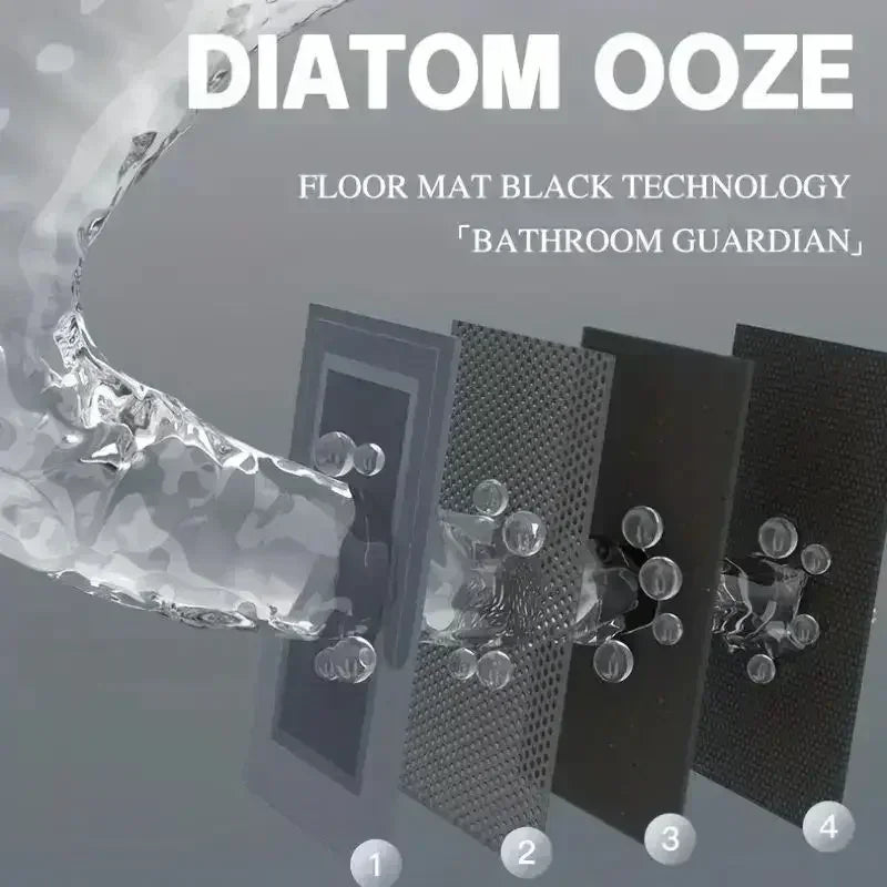 Geometric Diatomite Non-Slip Super Absorbent Bathroom Mat