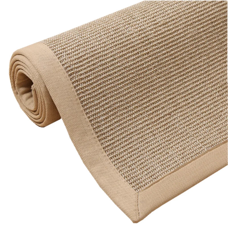 Sisal Woven Rug For Living Room Home Japan Rattan Bedroom Rug