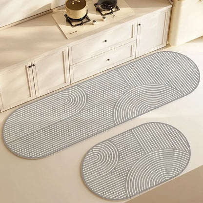 Super Absorbent Kitchen Floor Mat Long Diatomite Kitchen Rug