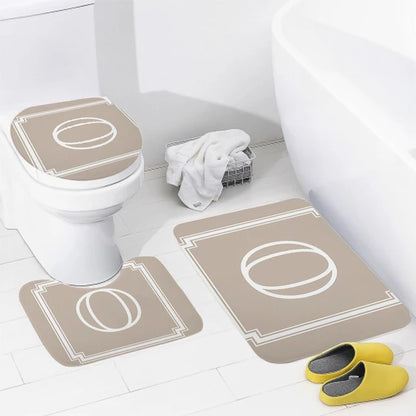 3pcs Letters and wreaths home bathroom anti-slip floor mat