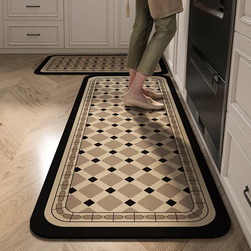 Printed Anti-Slip Kitchen Long Rug Kitchen Water Absorbent Floor Mat