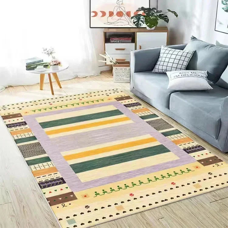 Geometry Pattern Carpet for Living Room Fashion Vintage Rug