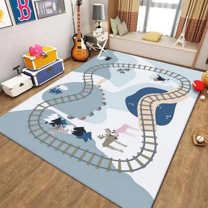 Car Park Children Crawling Carpets for Living Room Decoration Bedroom