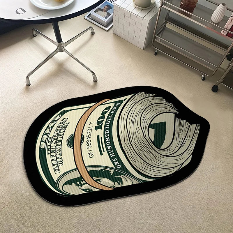 Money Cash Door Mat Creative Bath Mat Livingroom Floor Carpet