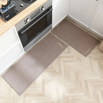 Solid Color Kitchen Floor Mat Waterproof Quick Drying Foot Rug