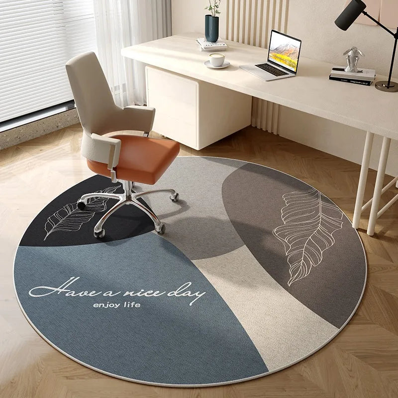 Round Study Carpet Dressing Table Desk Computer Chair Rug