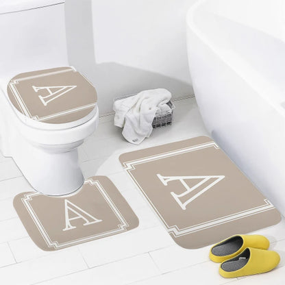 3pcs Letters and wreaths home bathroom anti-slip floor mat