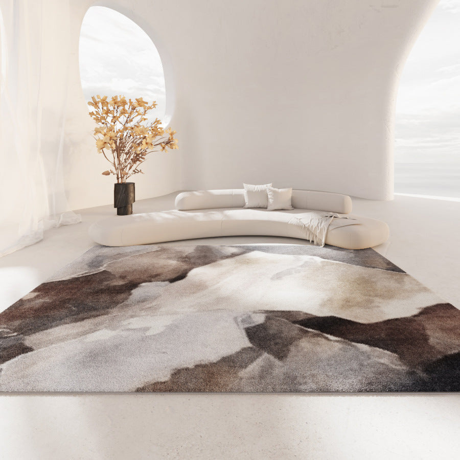 Plush Faux Cashmere Rug – Long-Pile Cream Carpet for Home