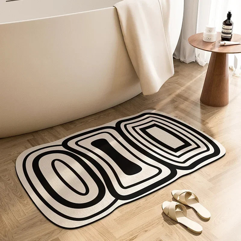 Summer Non-slip Mat for Toilet/Doorway Quick-dry Soft Waterproof Rug