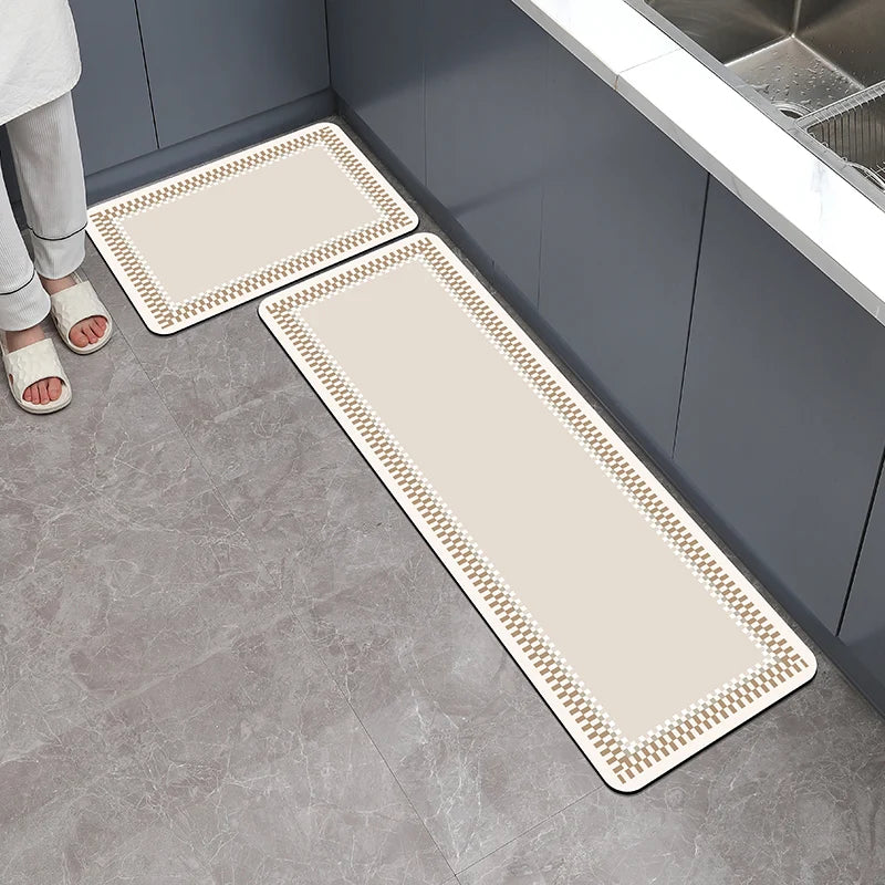 Kitchen Door Step Absorbent Non-slip Foot Mat Diatomite Mat