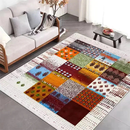 Geometry Pattern Carpet for Living Room Fashion Vintage Rug