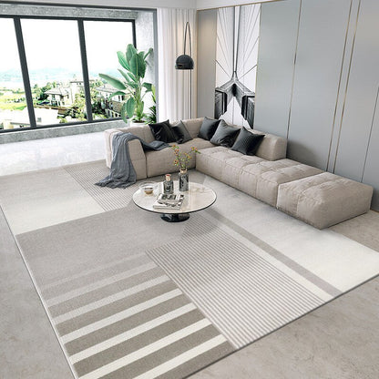 Nordic Style Grey Geometric Modern Rectangle Living Room Modern Rug