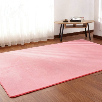 Crawling thick coral fleece fluff rug living room coffee table rug