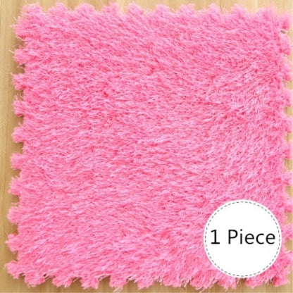 One Piece EVA Foam DIY Puzzle Rug Long Hair Villi Shaggy Rug