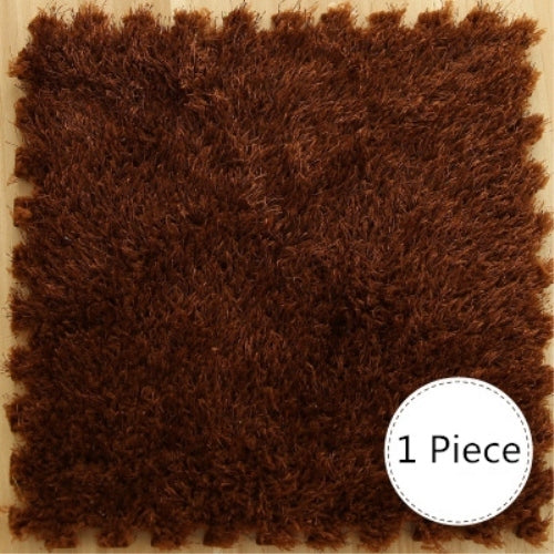 One Piece EVA Foam DIY Puzzle Rug Long Hair Villi Shaggy Rug