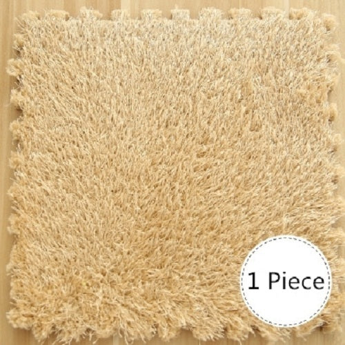 One Piece EVA Foam DIY Puzzle Rug Long Hair Villi Shaggy Rug