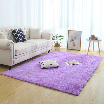 Silky Fluffy Rug Modern Home Decor Shaggy Living Bedroom Bedside Rug