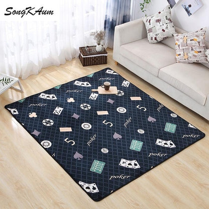 Coral fleece Thicken Large Rug Solid simple child Non-slip Rug