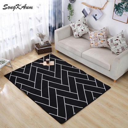 Coral fleece Thicken Large Rug Solid simple child Non-slip Rug