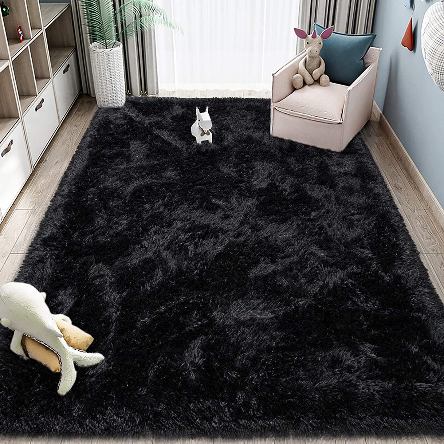 Fluffy Soft Kids Room Rug Anti-Skid Large Fuzzy Shag Fur Area Rug