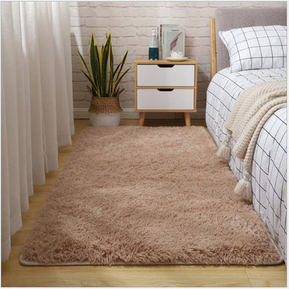 Thick Fluffy Rug For Living Room Decor Bedside Warm Plush Floor Rug