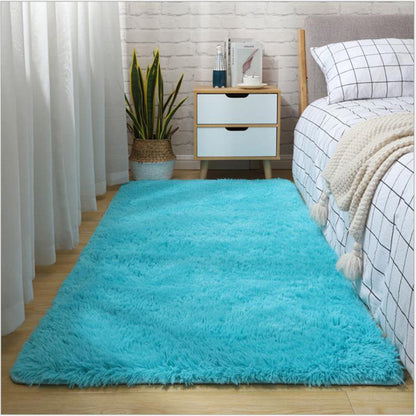 Thick Fluffy Rug For Living Room Decor Bedside Warm Plush Floor Rug