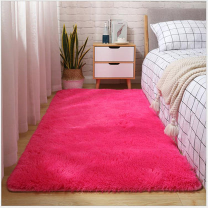 Thick Fluffy Rug For Living Room Decor Bedside Warm Plush Floor Rug