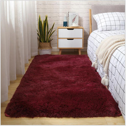 Thick Fluffy Rug For Living Room Decor Bedside Warm Plush Floor Rug