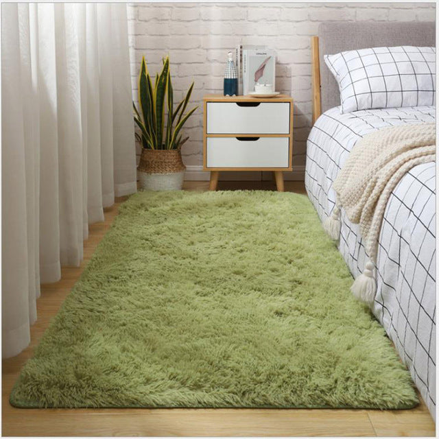 Thick Fluffy Rug For Living Room Decor Bedside Warm Plush Floor Rug