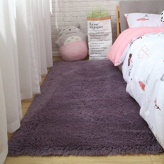 Fluffy Tie Dye Rug For Bedroom Decor Modern Home Washable Rug