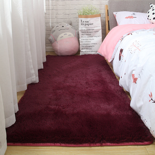 Fluffy Tie Dye Rug For Bedroom Decor Modern Home Washable Rug