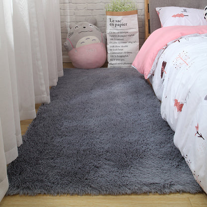 Fluffy Tie Dye Rug For Bedroom Decor Modern Home Washable Rug