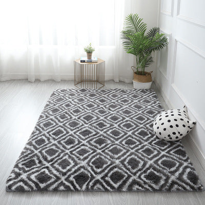 Shaggy Tie-dye Rug Printed Plush Floor Fluffy Kids Room Faux Fur Rug