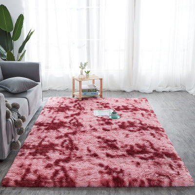 Shaggy Tie-dye Rug Printed Plush Floor Fluffy Kids Room Faux Fur Rug