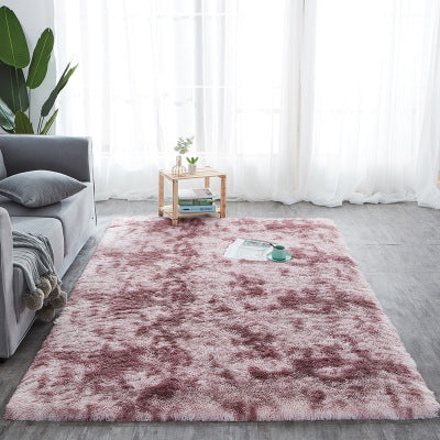 Shaggy Tie-dye Rug Printed Plush Floor Fluffy Kids Room Faux Fur Rug